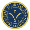 The Florida Bar Board Certified | Certificación Profesional de Abogados en Florida Sello oficial The Florida Bar Board Certified que acredita la certificación profesional y experiencia especializada de abogados en el estado de Florida.